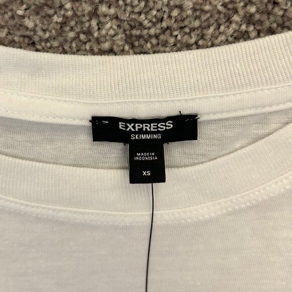 Express Women's Linen Blend Crew Neck Muscle Tank White Size XS NWT $34 - Picture 12 of 15
